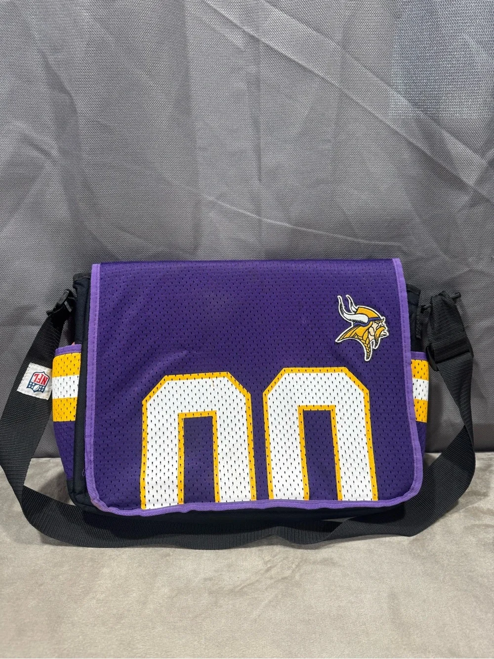 Minnesota Vikings Purple Jersey-Style Messenger Bag